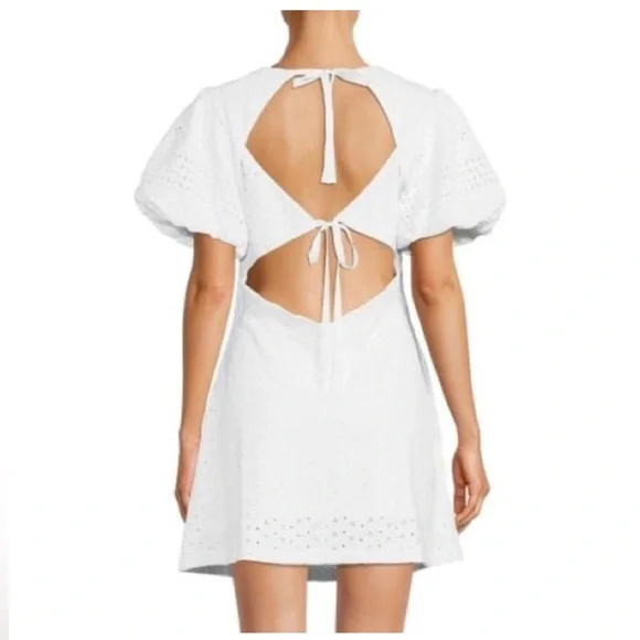 Free People Apricot Rose Mini Dress. Eyelet dress - Picture 6 of 14